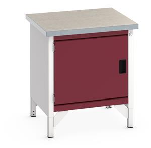 41002006.** Bott Cubio Storage Workbench 750mm wide x 750mm Deep x 840mm high supplied with a Linoleum worktop (particle board core with grey linoleum surface and plastic edgebanding) and 1 x integral storage cupboard (650mm wide x 650mm deep x 500mm high)....